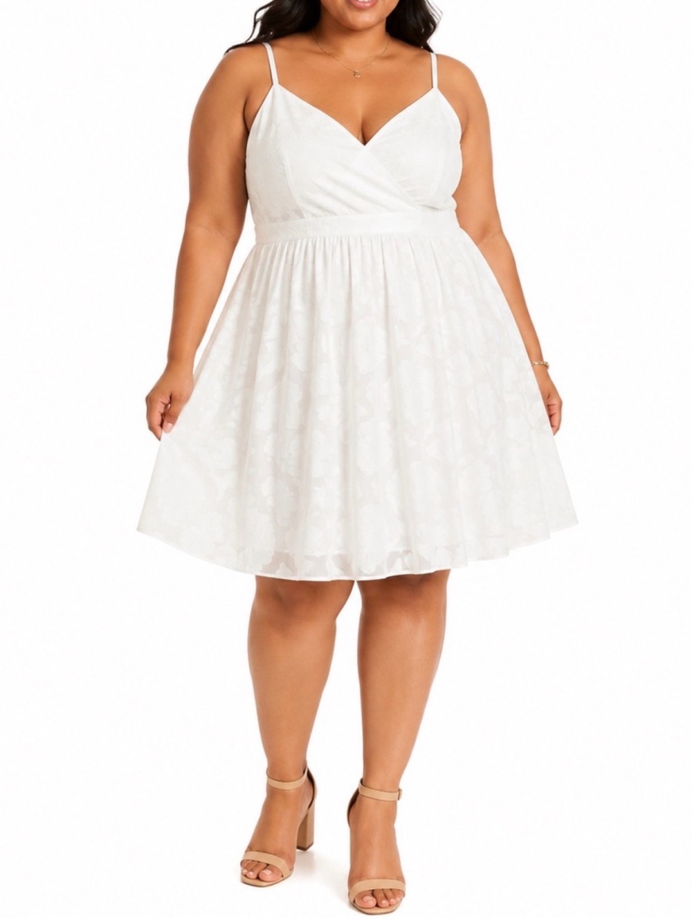 Jules & Cleo / David’s Bridal NEW White Jacquard A-Line Dress Sz 20